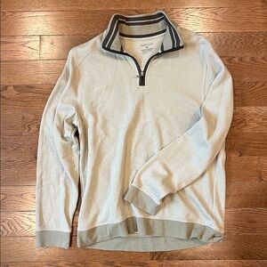 Van Heusen Greenish and Brown Quarter-Zip Pullover